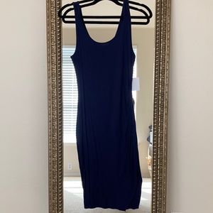 Navy midi dress